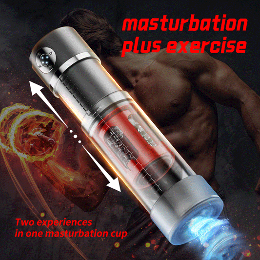 Premium Male Penis Suction Pump Spinning Masturbating Cup