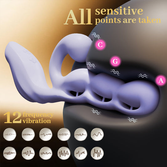 Purple Grape APP Controlled Soft Twistable Silicone Vibrator