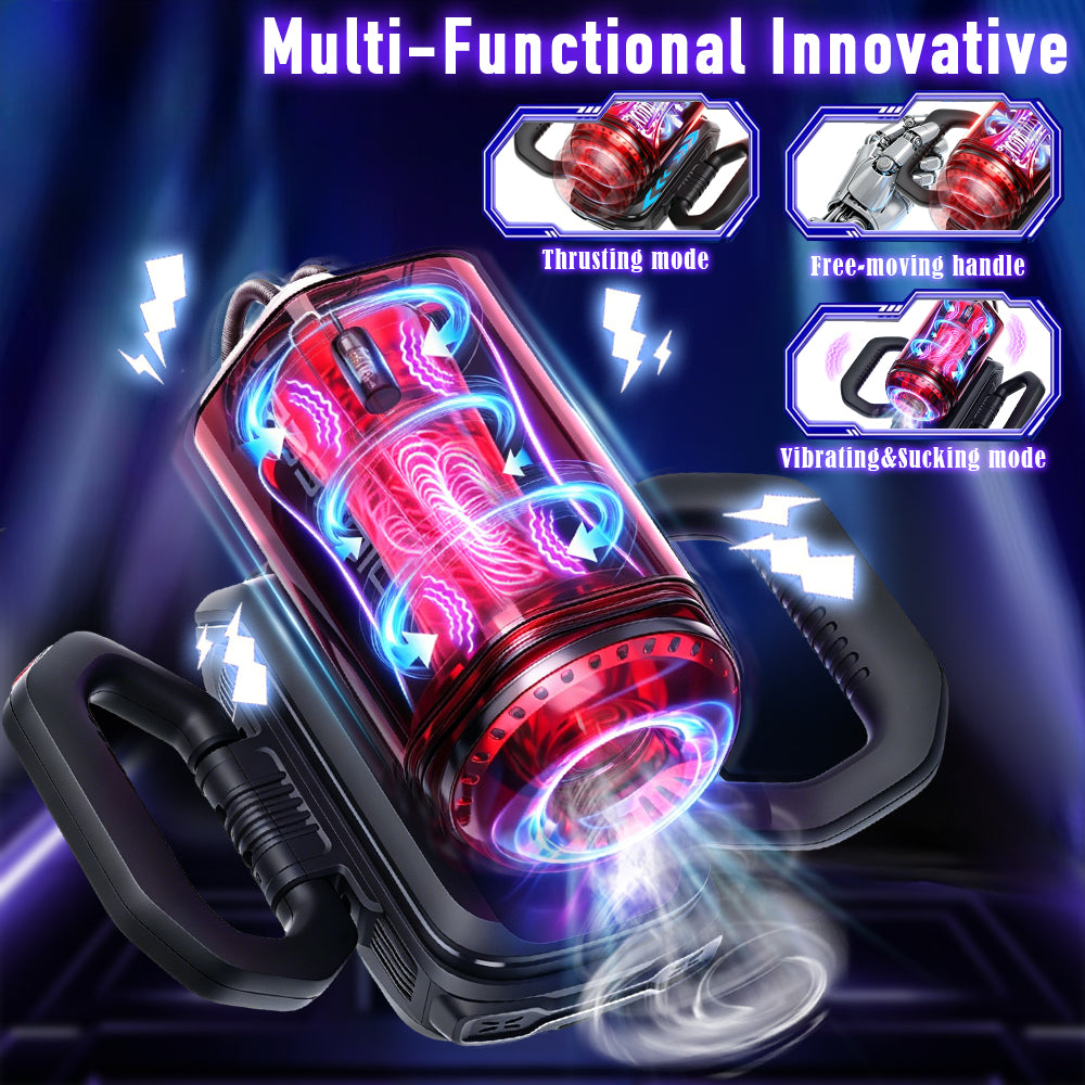 Premium Innovative Handle Design Multi Functional Masturbator