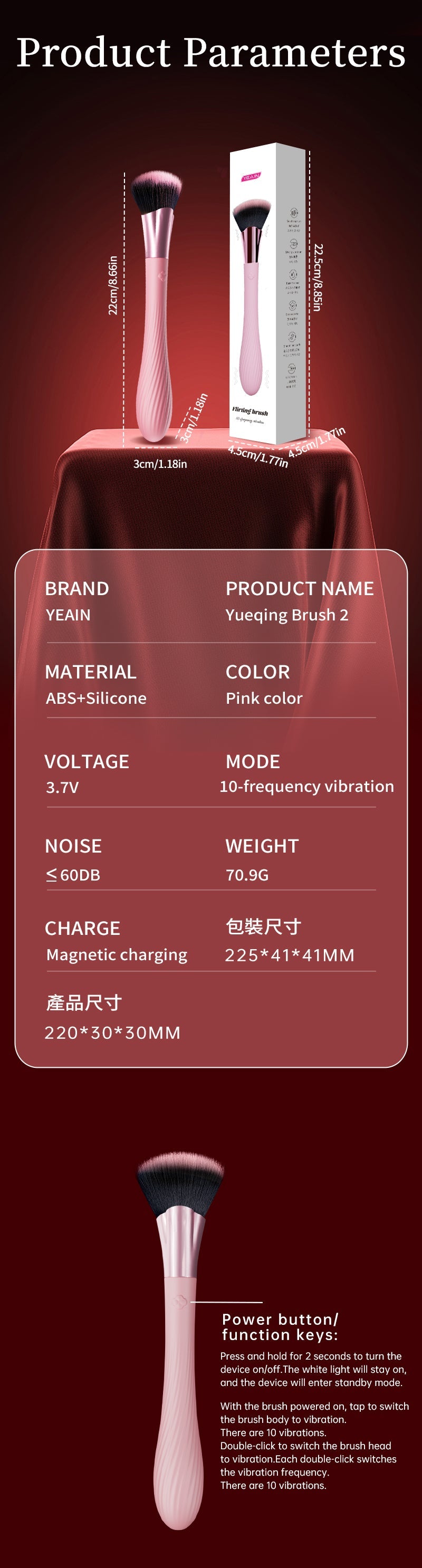 Hidden Appearance Split Dual Head Suction G-Spot Vbrator