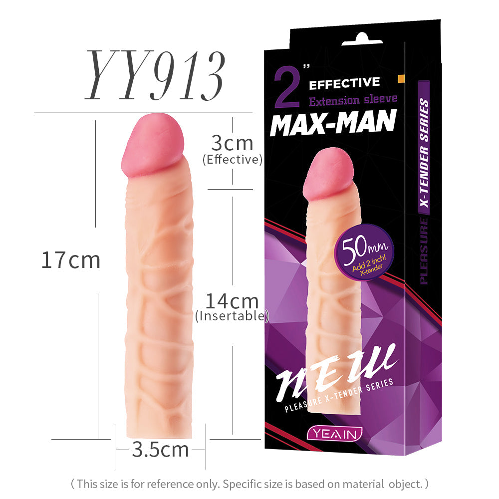 TPE Skin Color Delay Ejaculation Penis Enlargement Sleeve