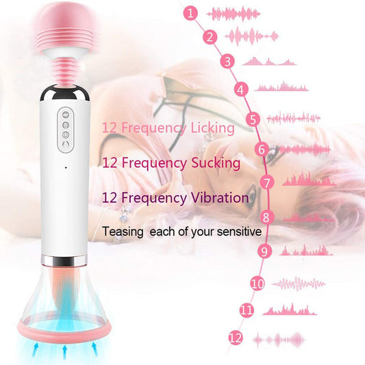 Dual Head Vibrating and Tongue Licking Massager - Onion Toy