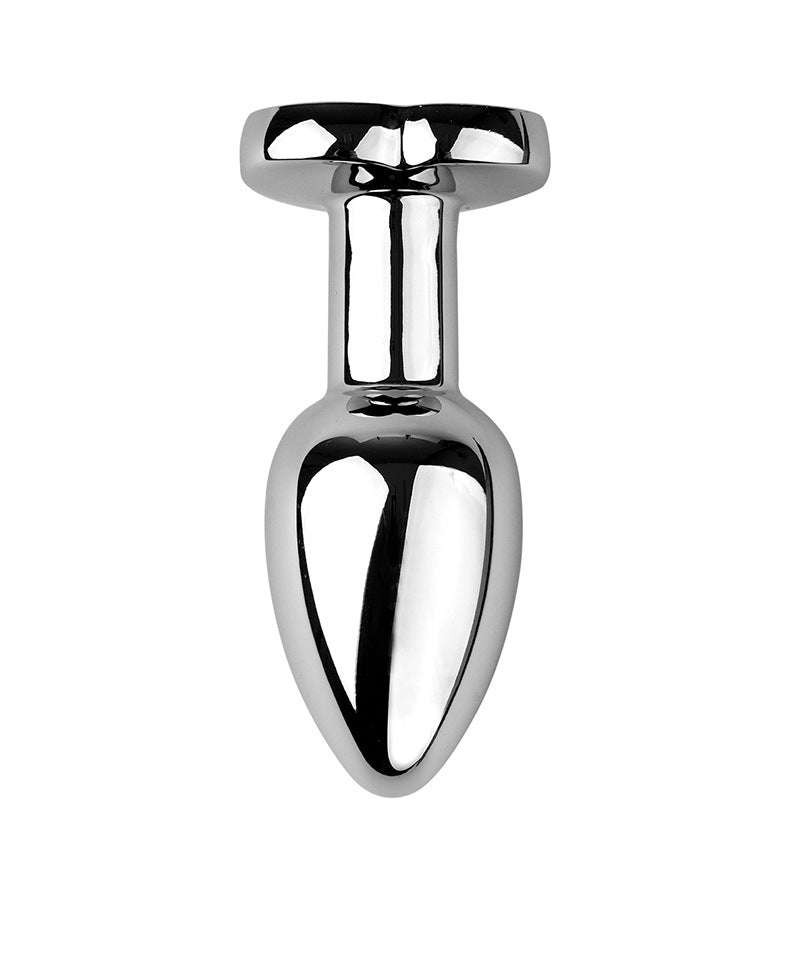 Remote Controlling Stainless Steel Heart Lighting Anal Plug