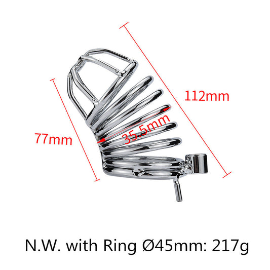 Multiple Sizes Stainless Steel Penis Chastity Cage With Lock
