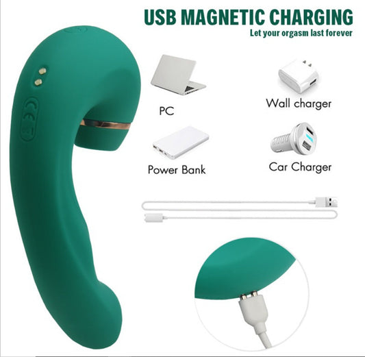 Licking Pulsating Vibrating 3 in 1 Clitoral Stimulating Vaginal Massager