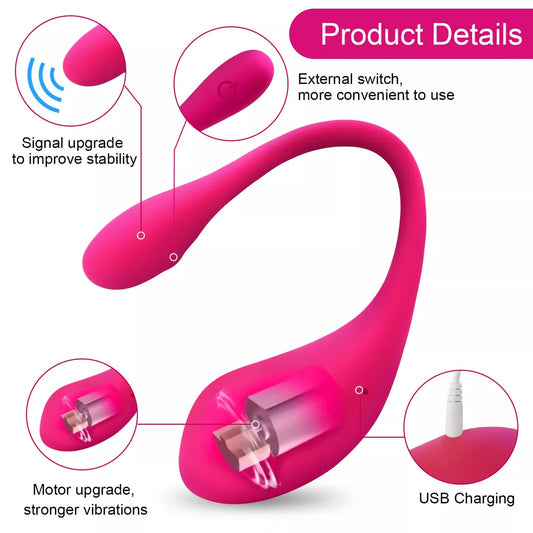 Mobile App Controlled U Shape Little Dolphin Vibrator