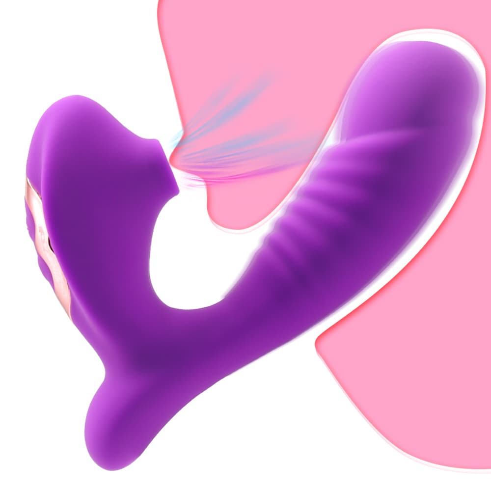 Rechargeable Clitoral Sucking G Spot Dildo Vibrator