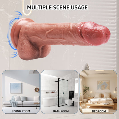 Brown Color Safe Hygienic Liquid Silicone Realistic Dildos