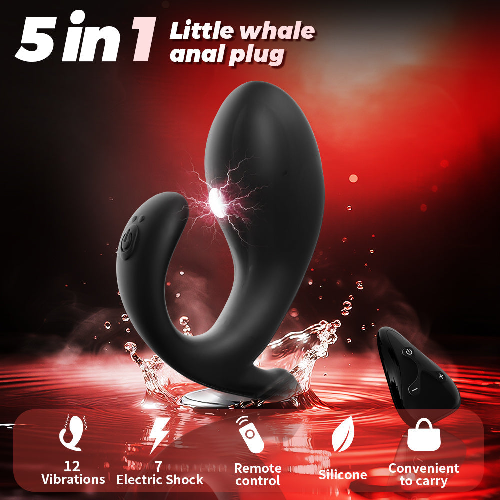 Electronics Shock Vibrating Little Whale Anal Plug