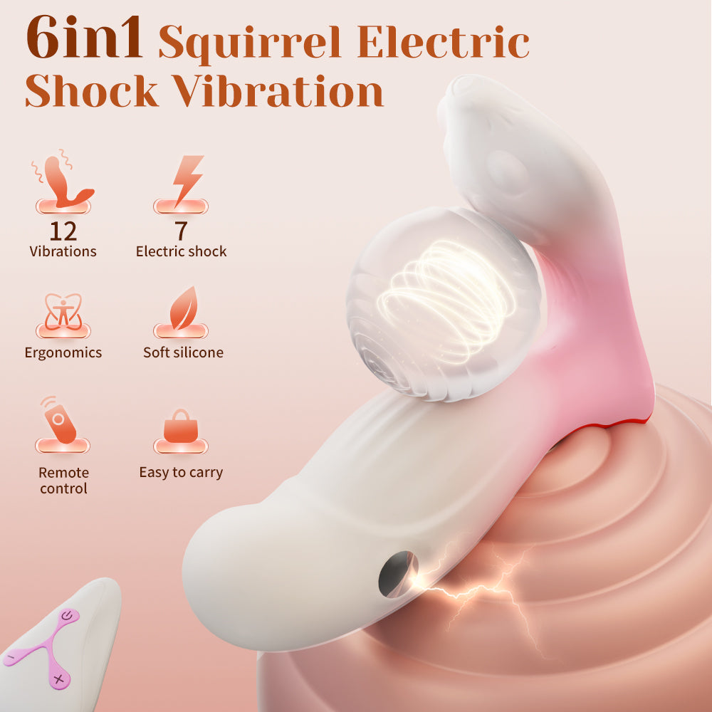 Squirrel Panty Wearable Remote Electric Shock Vibrator