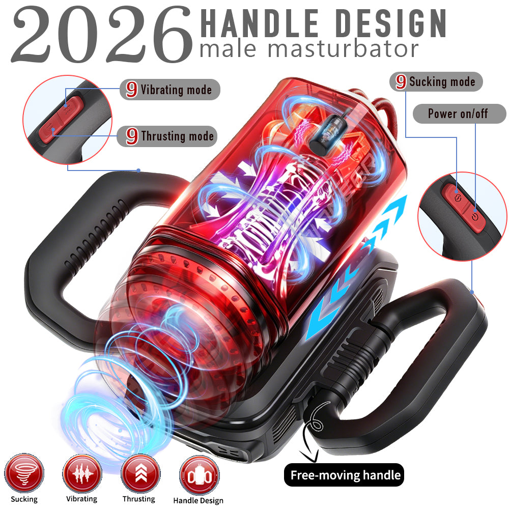 Premium Innovative Handle Design Multi Functional Masturbator