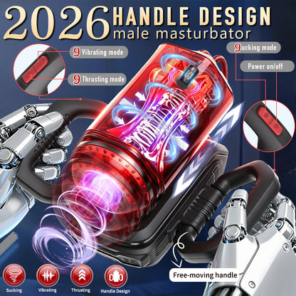Premium Innovative Handle Design Multi Functional Masturbator