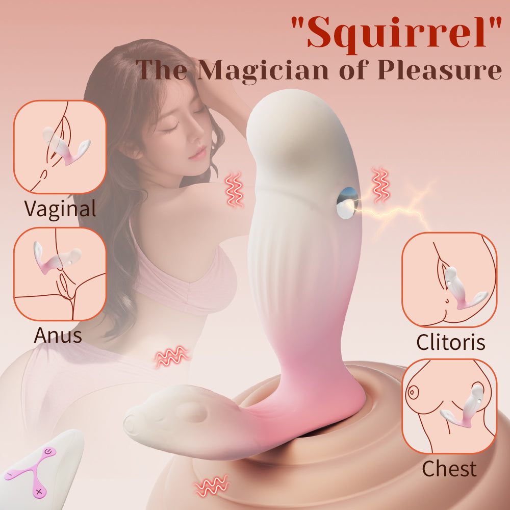 Squirrel Panty Wearable Remote Electric Shock Vibrator