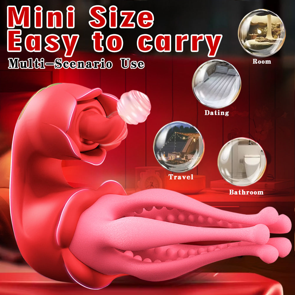 Portable Size  Multi Functional Tongue Licking Swinging Vibrator