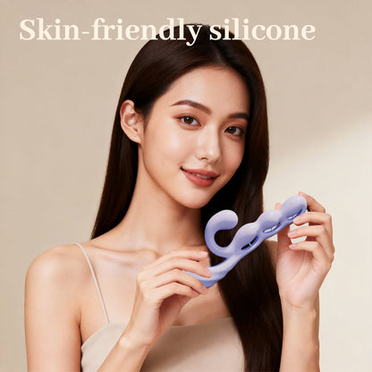 Purple Grape APP Controlled Soft Twistable Silicone Vibrator