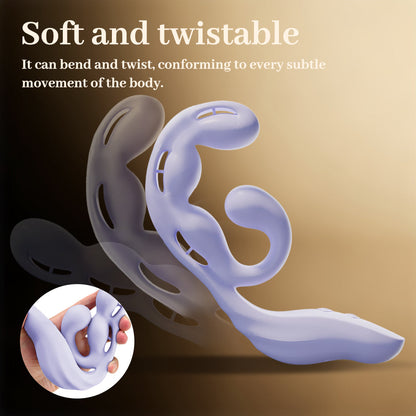 Purple Grape APP Controlled Soft Twistable Silicone Vibrator
