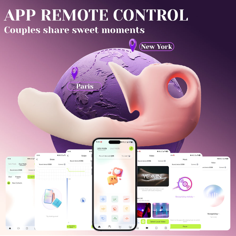 Rhapsody Mobile Application Controlled Sucking Vibrator