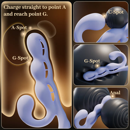 Purple Grape APP Controlled Soft Twistable Silicone Vibrator