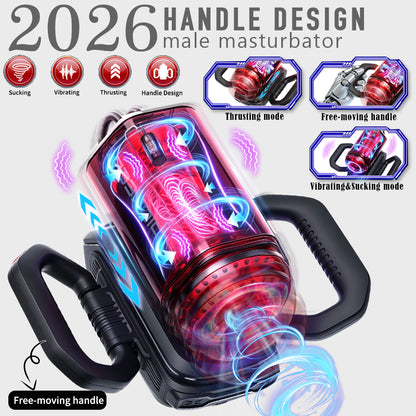Premium Innovative Handle Design Multi Functional Masturbator