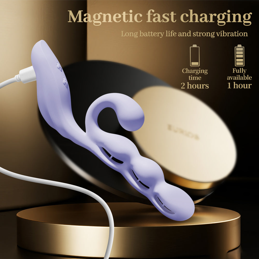 Purple Grape APP Controlled Soft Twistable Silicone Vibrator