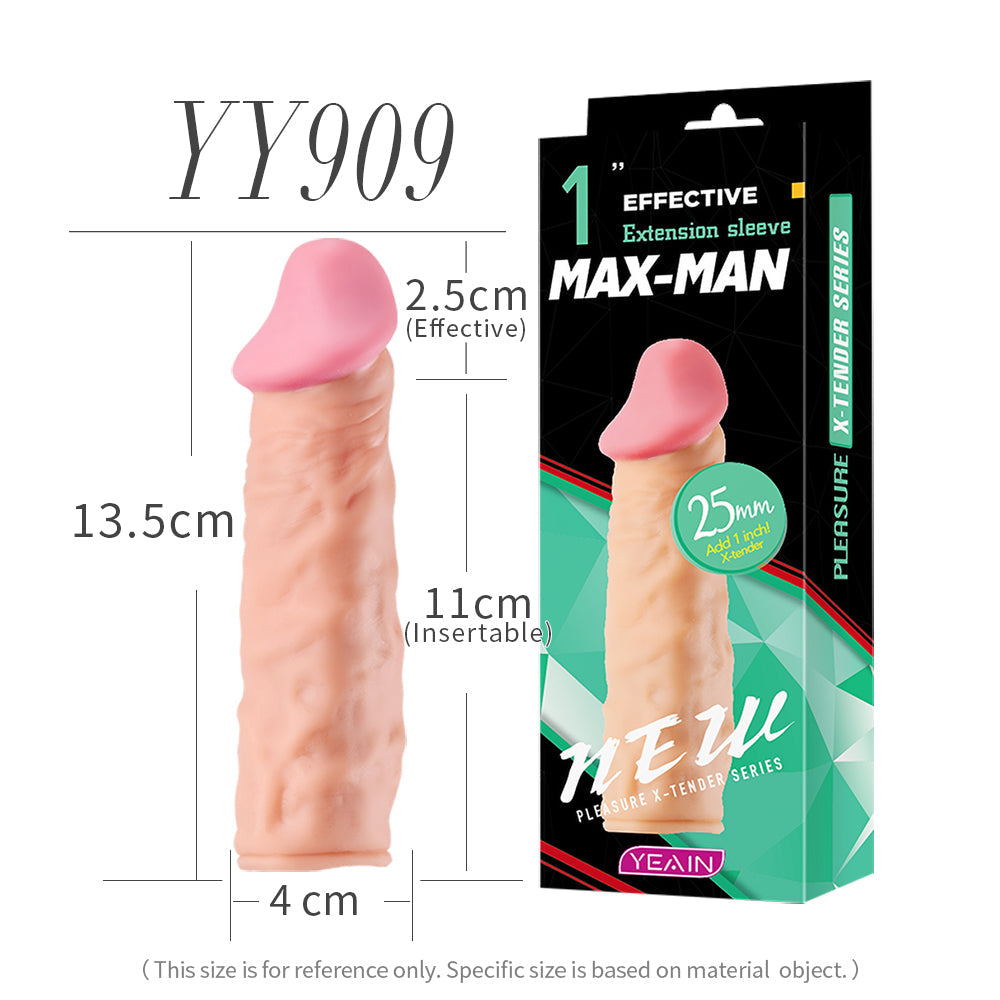 TPE Skin Color Delay Ejaculation Penis Enlargement Sleeve