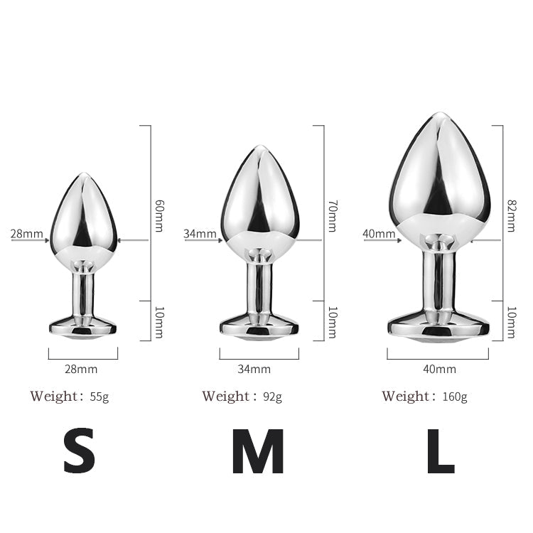 Smooth Feeling Stainless Steel Crystal Jewelry Anal Plug