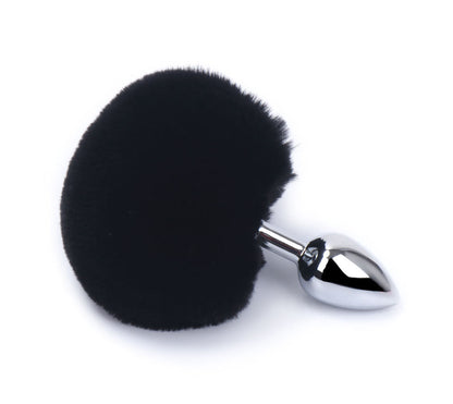 Cute Soft Artificial Feather Ball Tail Metal Anal Plug - Onion Toy