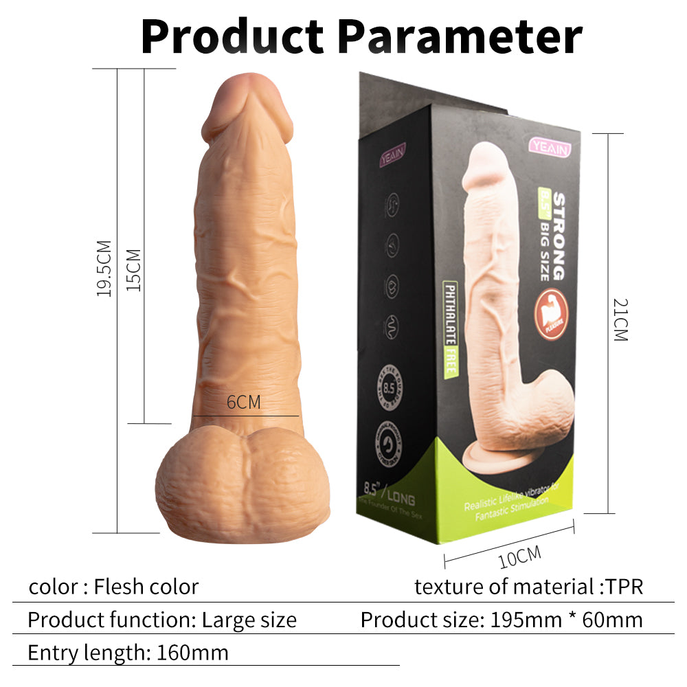 Flexible Ultra Realitic Silicone Dildo Penis Toy - Onion Toy