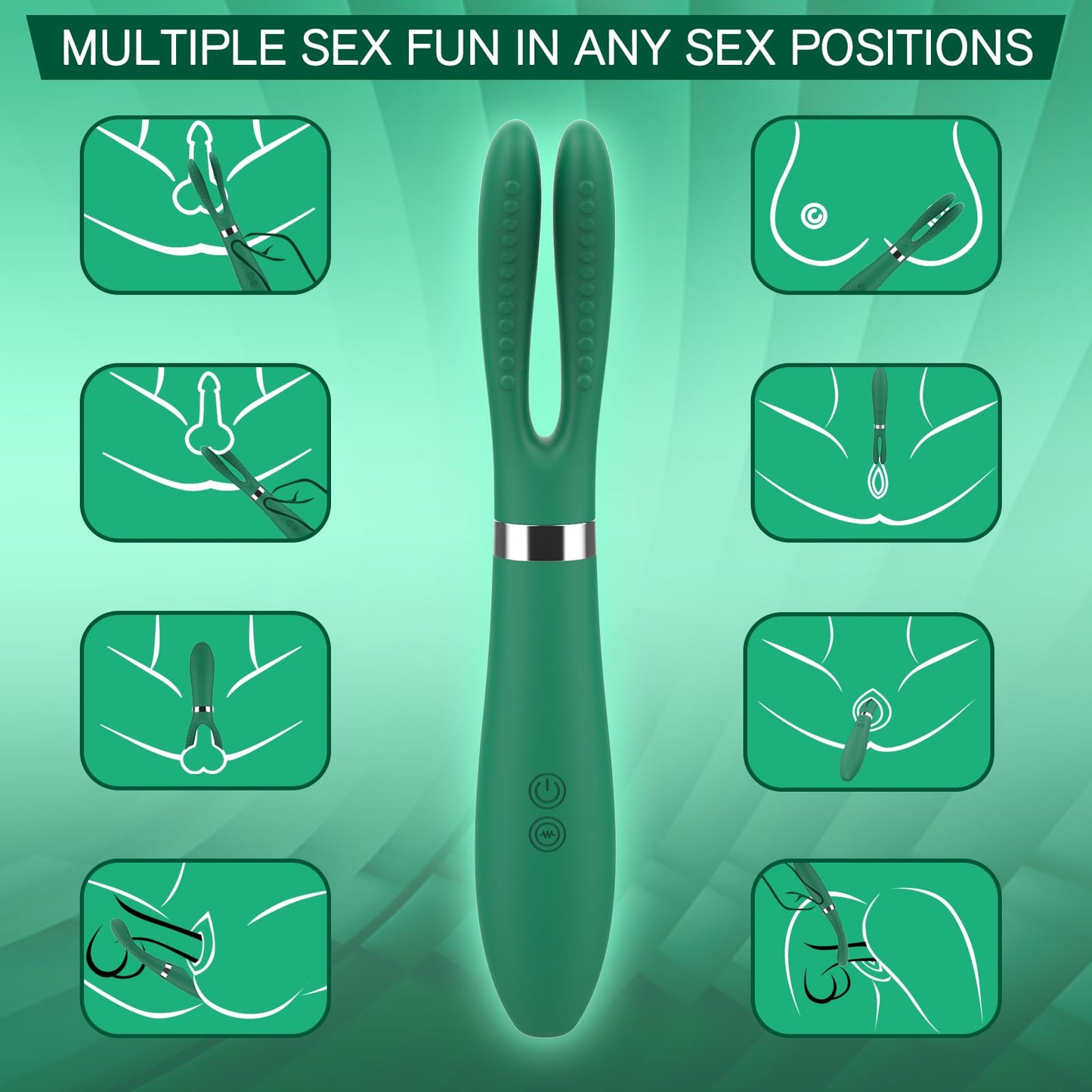 Dual Head Clips Shaped Tits Clitoris Stimulation Vibrator