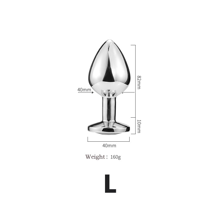 Smooth Feeling Stainless Steel Crystal Jewelry Anal Plug