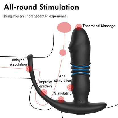 Uni Sex Remote Control Automatic Telescopic Anal Plug