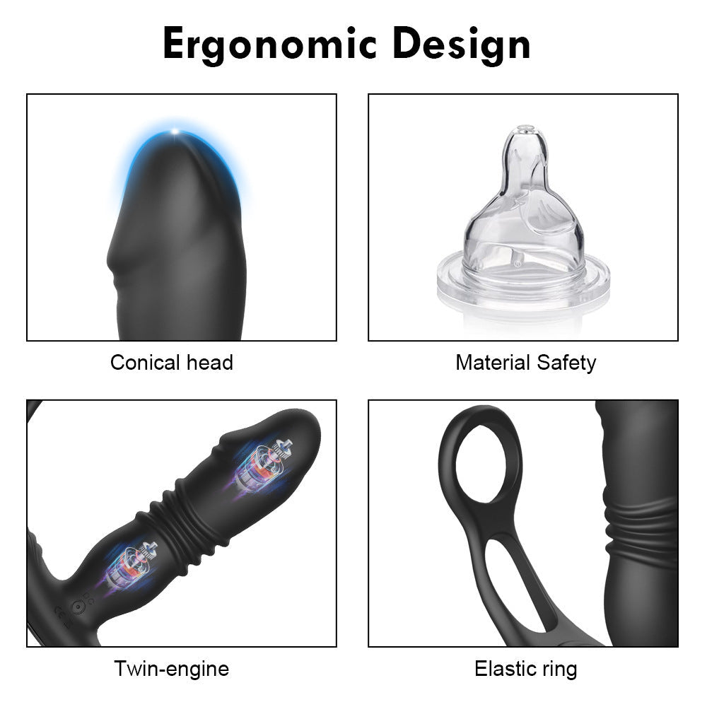 Uni Sex Remote Control Automatic Telescopic Anal Plug