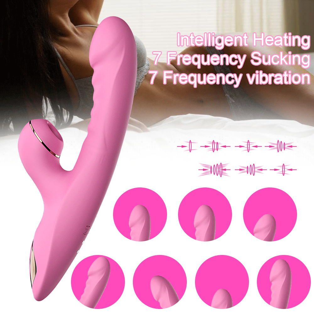 Smart Heating Vibrating Dildo with Clitral Sucking Stimulator OnionToyUAE Smart Heating Vibrating Dildo with Clitral Sucking Stimulator OnionToyUAE