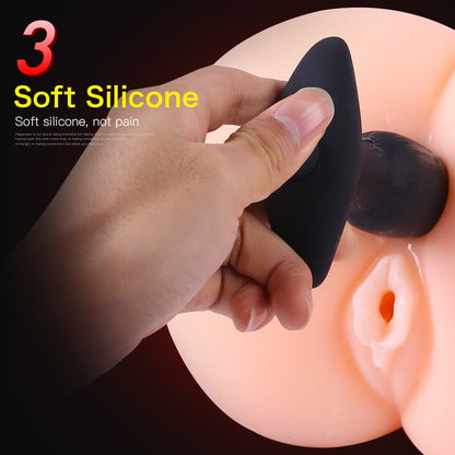 Vabrating Silicone Soft Waterproof Anal Plug Dilator