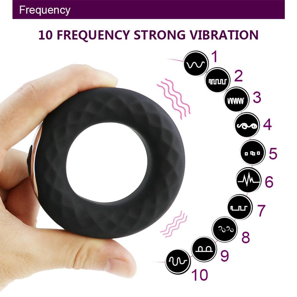 Stretchable Delay Ejaculation Silicone Cock Ring Vibrator