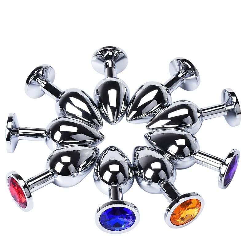 Smooth Feeling Stainless Steel Crystal Jewelry Anal Plug