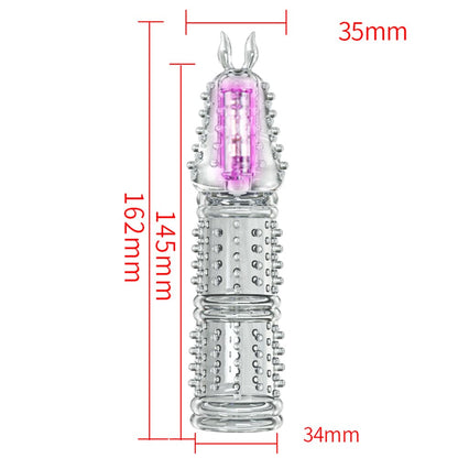 Reusable Silicone Transparent Clitral Stumilation Cock Sleeve