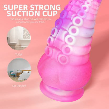 Octopus Tentacle Shape Flexible Soft Material Silicone Dildo