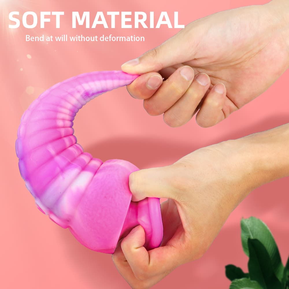 Octopus Tentacle Shape Flexible Soft Material Silicone Dildo