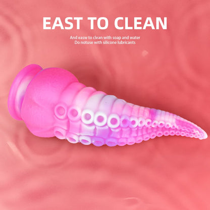 Octopus Tentacle Shape Flexible Soft Material Silicone Dildo