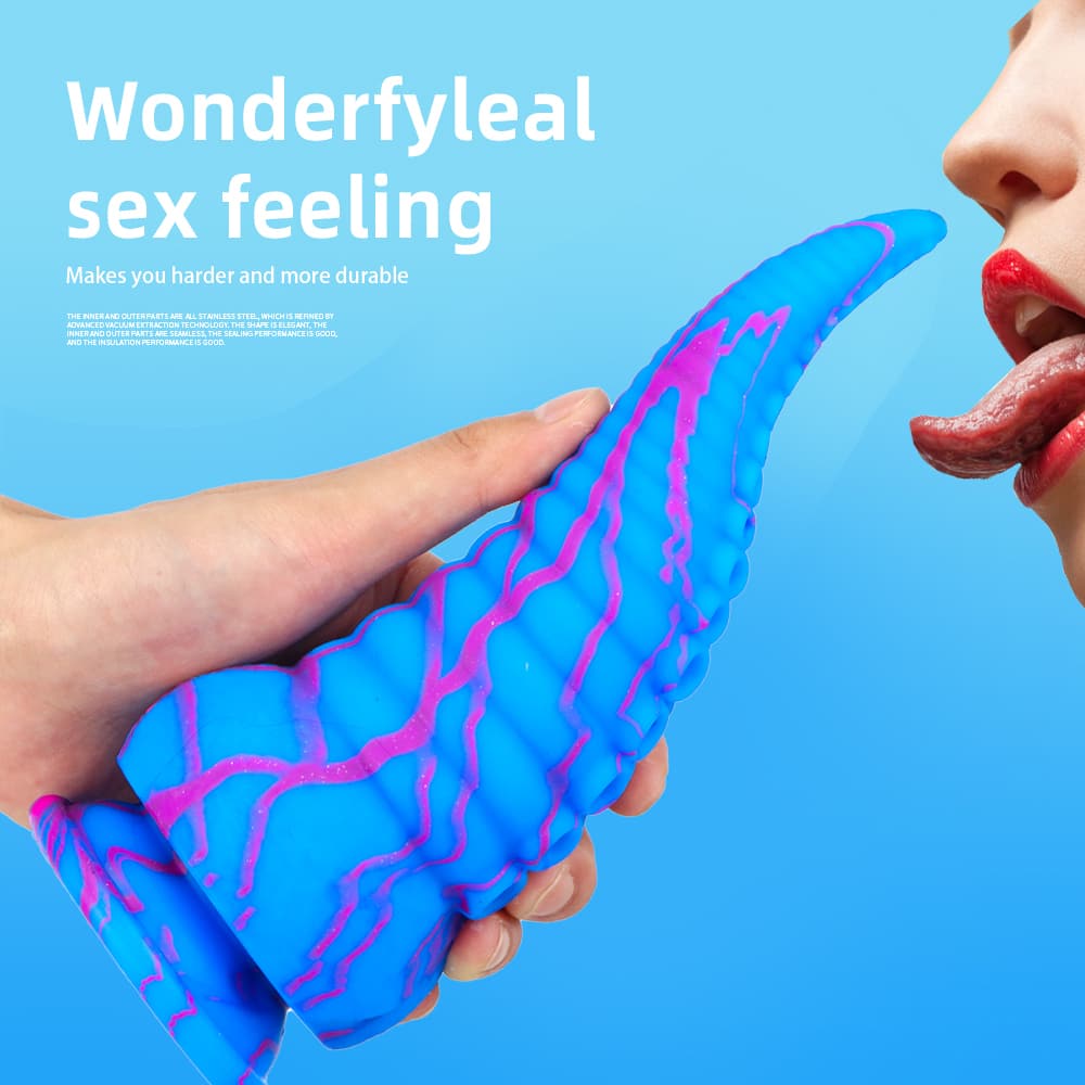 Octopus Tentacle Shape Flexible Soft Material Silicone Dildo