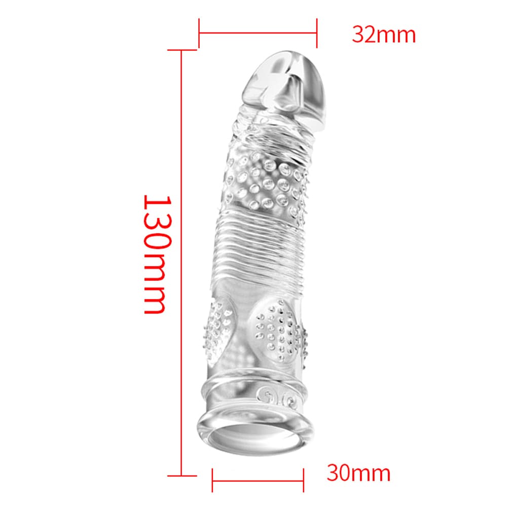 Reusable Silicone Transparent Clitral Stumilation Cock Sleeve