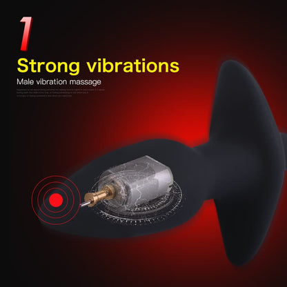 Vabrating Silicone Soft Waterproof Anal Plug Dilator