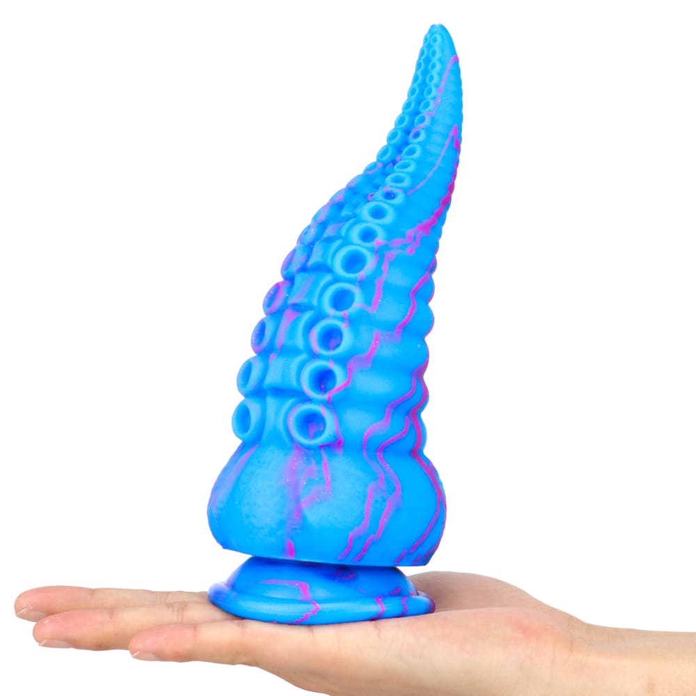 Octopus Tentacle Shape Flexible Soft Material Silicone Dildo